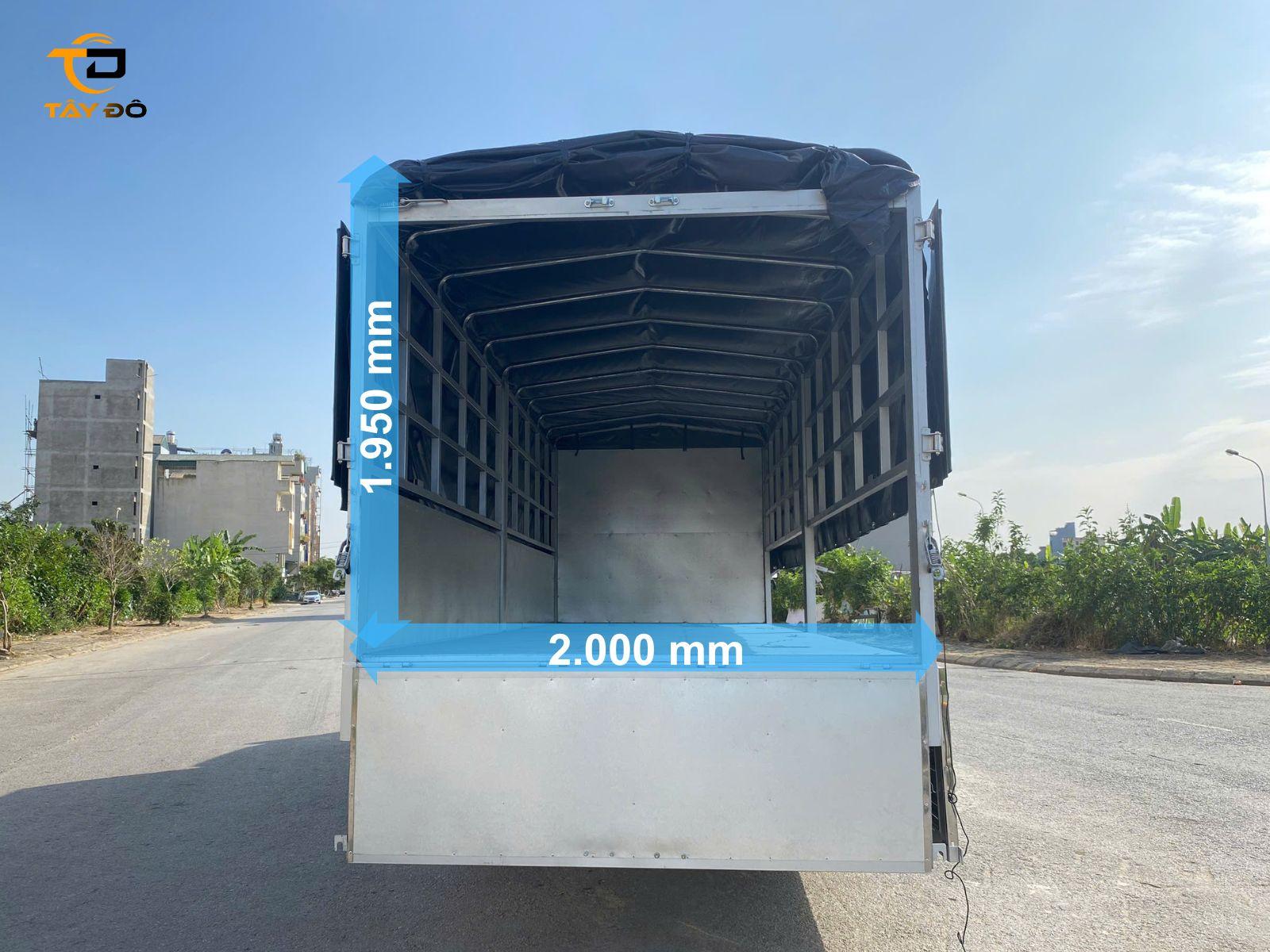 kích thước xe tải tera 245sl thùng bạt